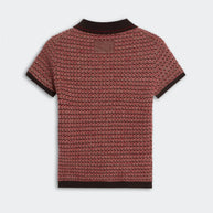 Chevron Shrunk Polo | Burnt Coco Combo