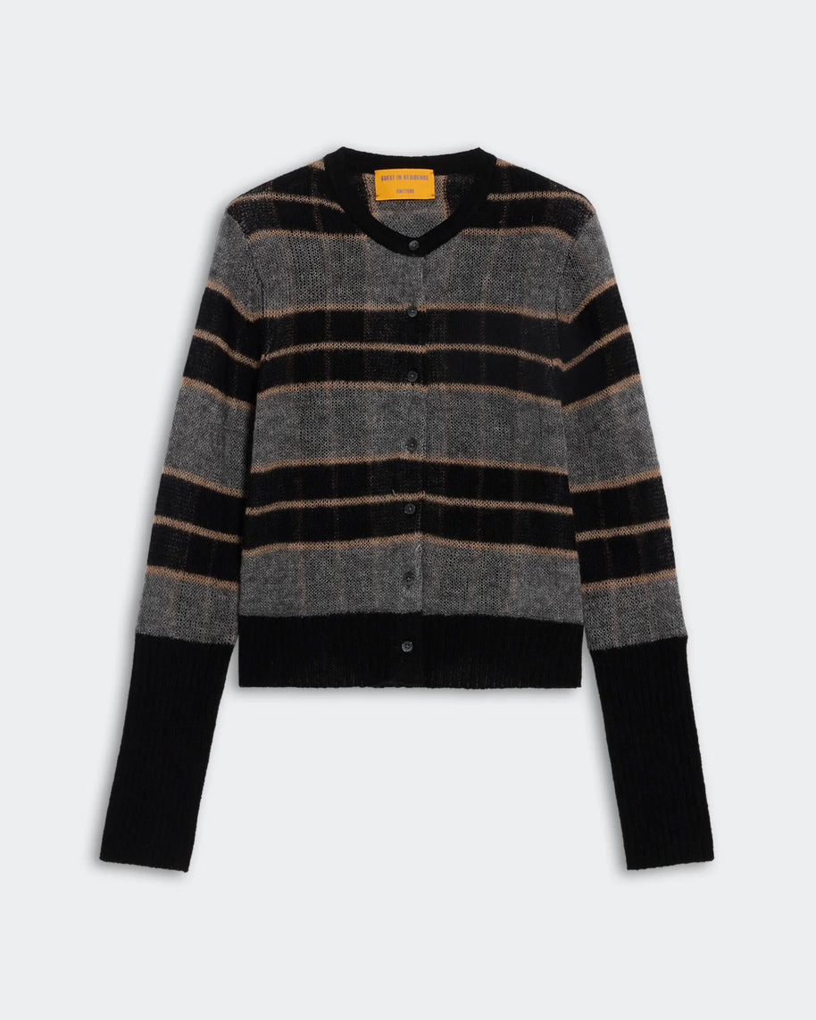 Shadow Plaid Cardigan