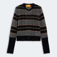Shadow Plaid Cardigan
