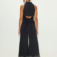 Wavy Cropped Poplin Pant