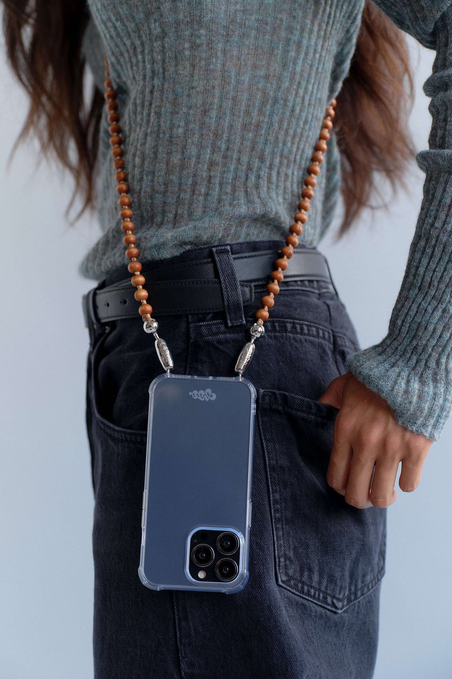 Ossa Wood Crossbody Phone Strap, iPhone Crossbody Strap 