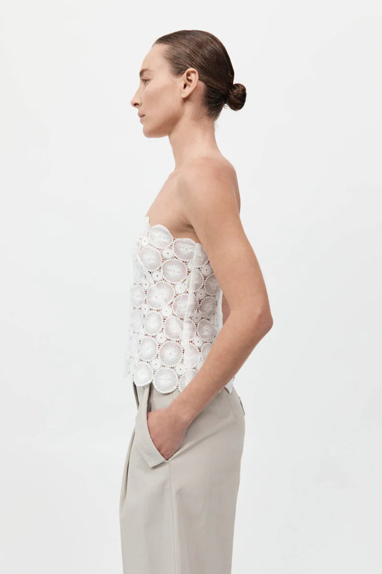 St. Agni Doily Top White