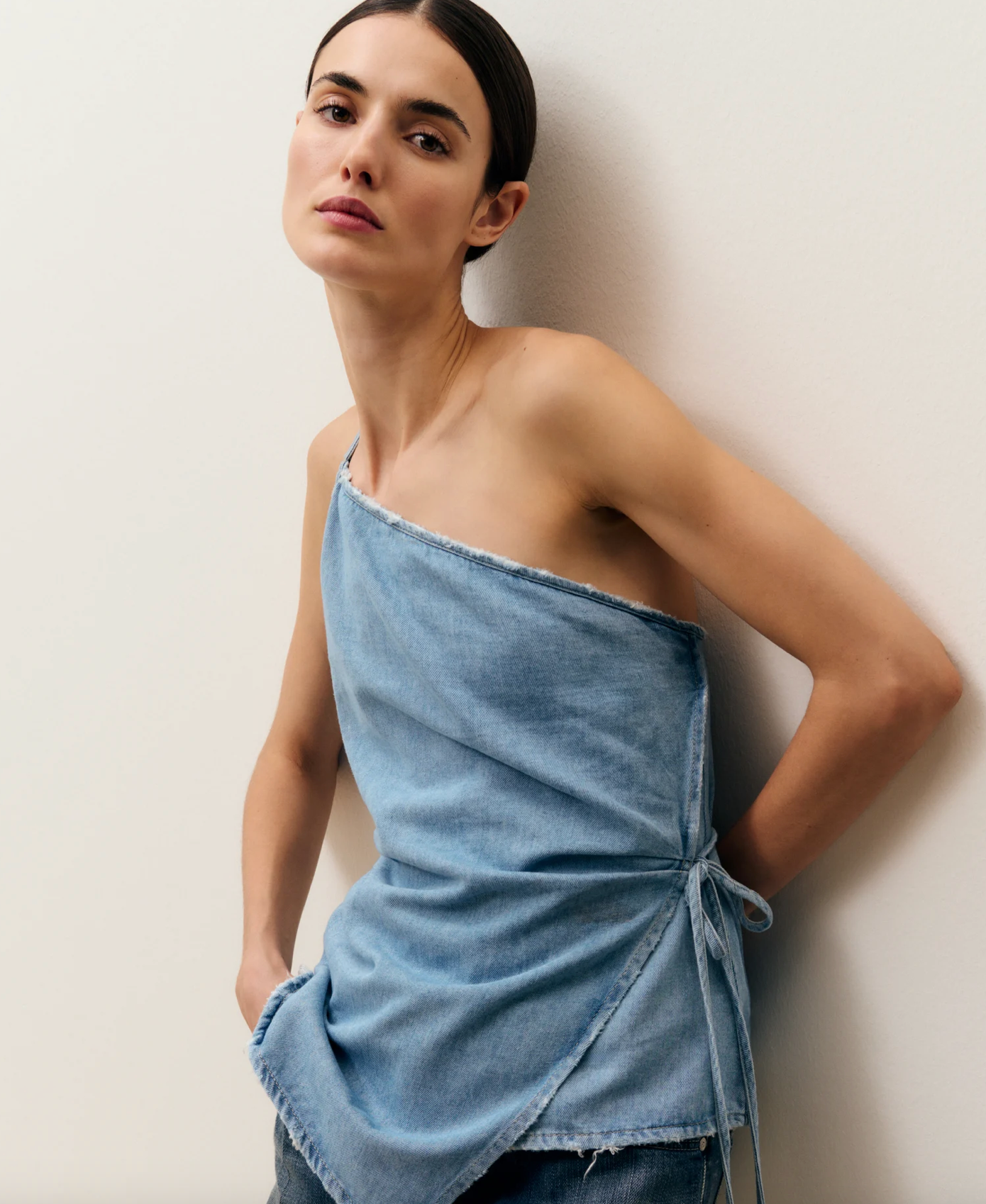 Closed Denim Wrap Top 