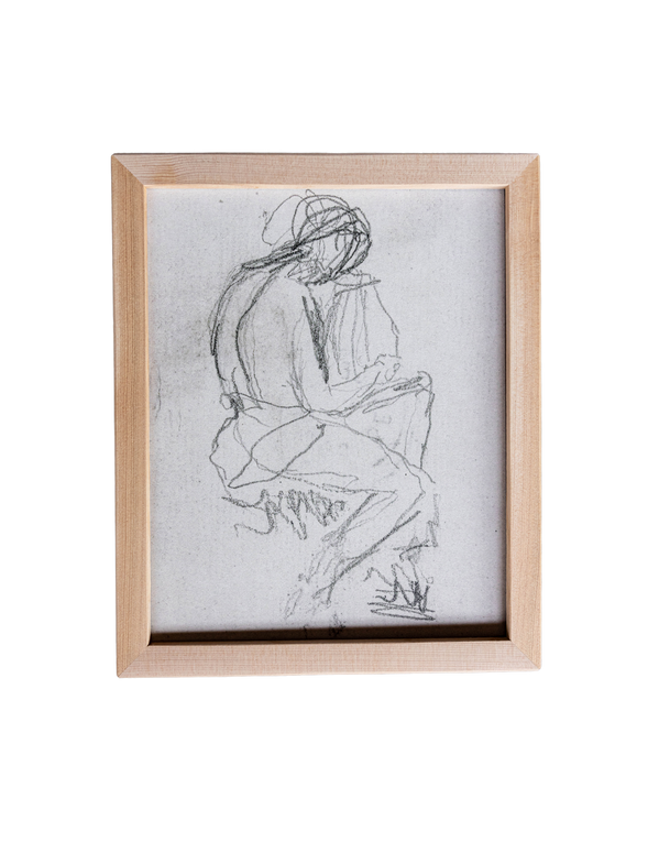 Gallery Wall Pre Framed Art Print - Wood Frame- Sketch Art