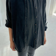 Le Bon Shoppe Theo Jacket in Washed Black Thin Denim Jacket 