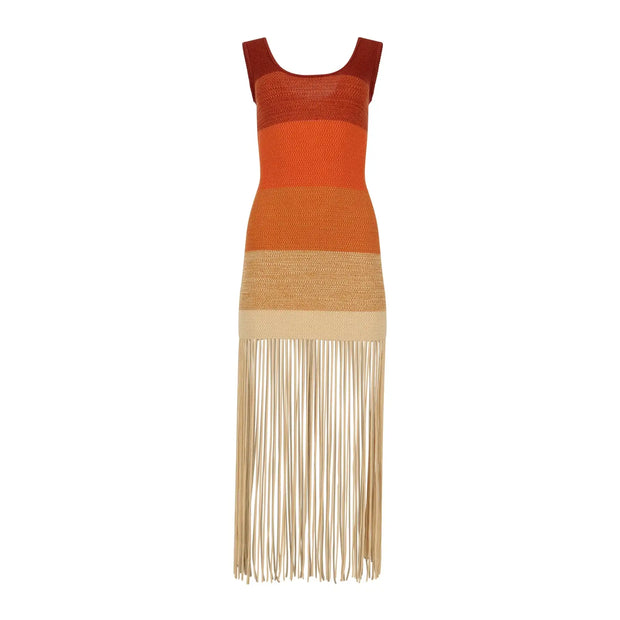 adriatanombredress_knitteddress_asymmetricalhem_fringedetail_sunsetdress_osisdress_orangedress_summer dress