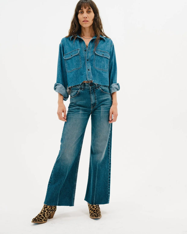 Crosby Combo | Denim and Houndstooth