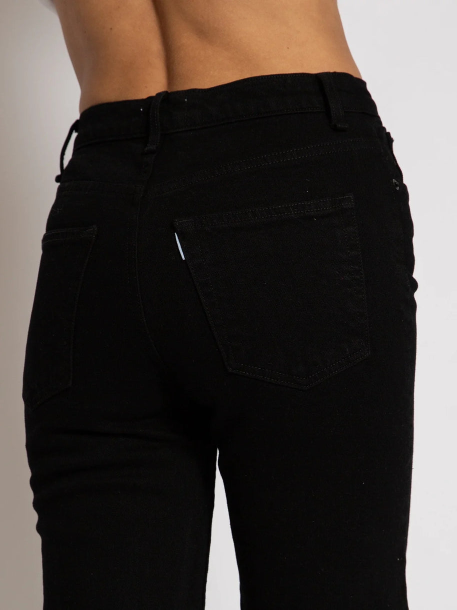 Crop Wide Leg | Black Resin