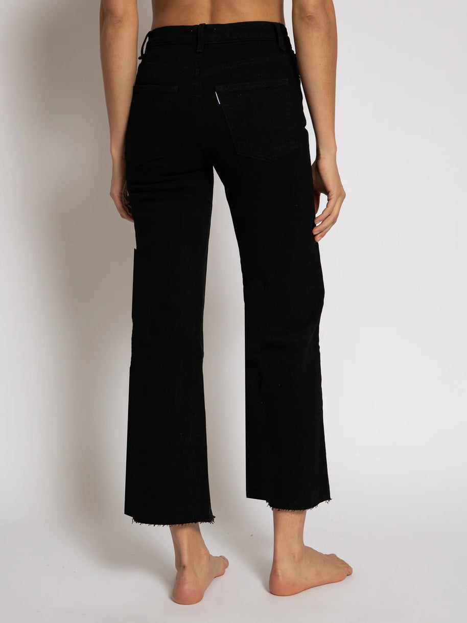 Crop Wide Leg | Black Resin