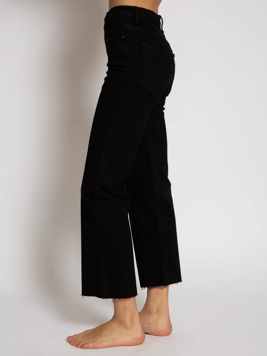 Crop Wide Leg | Black Resin