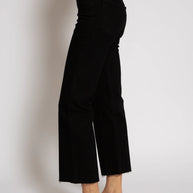 Crop Wide Leg | Black Resin