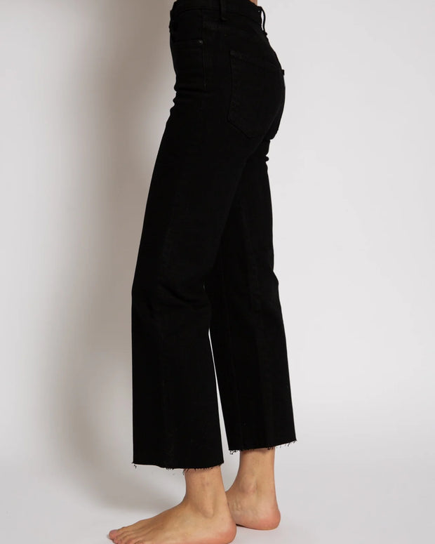 Crop Wide Leg | Black Resin