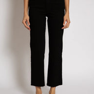 Crop Wide Leg | Black Resin