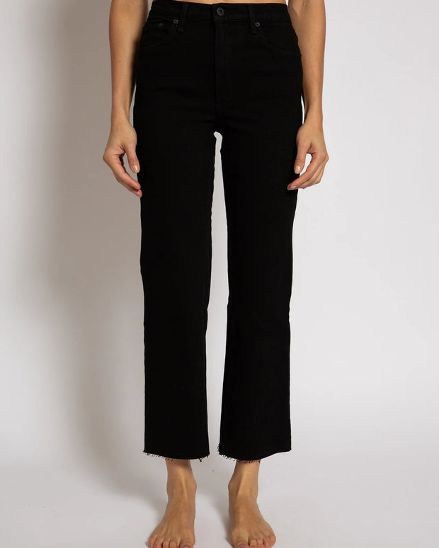 Crop Wide Leg | Black Resin