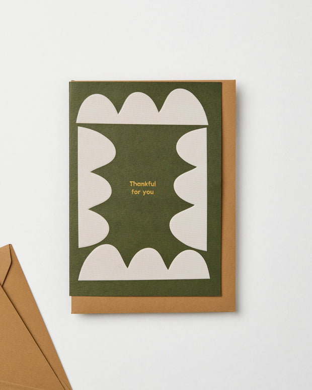 THANKFUL FOR YOU |  EMBOSSED GREETING CARD