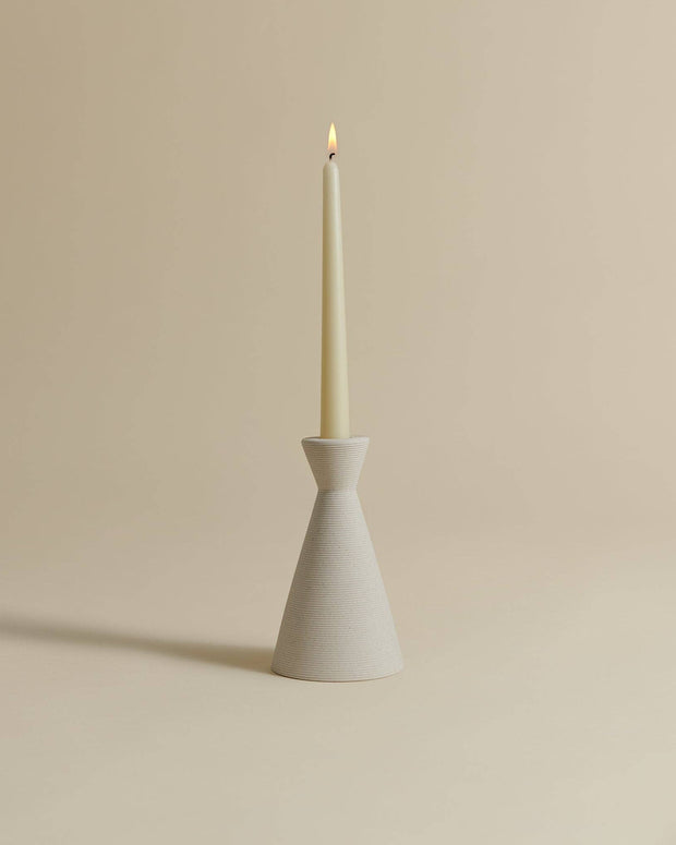 North Palm Candle Stick Holder - White candle stick decor 