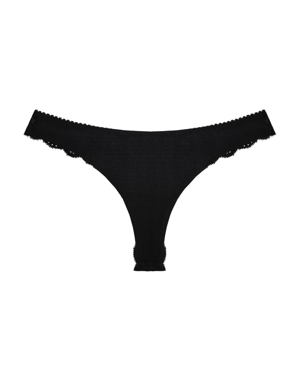 Fleur du Mal Charlotte lace thong - Le smoking pack