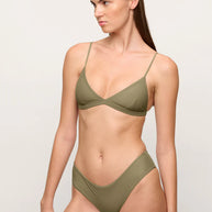 Mikoh Swimwear Bondi 2 Bottom in Latte - Middies bikini bottoms