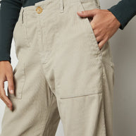 velvet vera pan - Vera Corduroy Wide Leg Pant - cropped - wide leg - utility pant - patch pockets - flattering silhouette pant