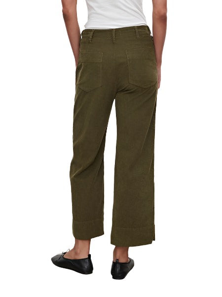Vera Corduroy Pant in Aloe Velvet By Graham & Spencer - cotton corduroy pant - green corduroy pant