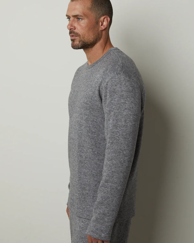 velvet by graham & spencer sweatpants heather gray - remington mens sweater - double knit - cozy knit