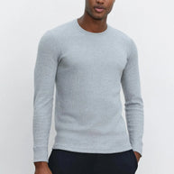Velvet by graham and Spencer- Tobias crew long sleeve mens shirt - waffle shirt 