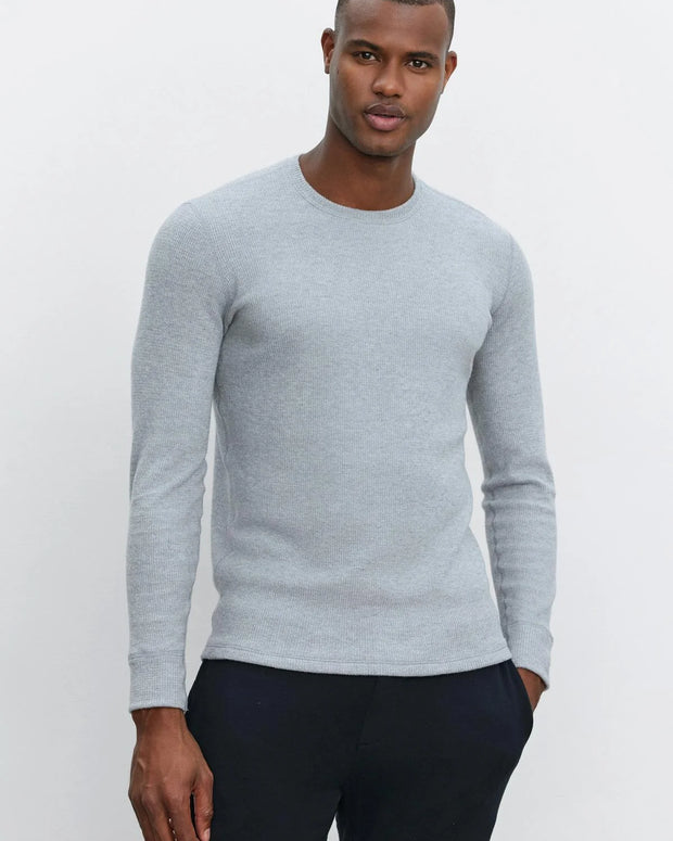 Velvet by graham and Spencer- Tobias crew long sleeve mens shirt - waffle shirt 