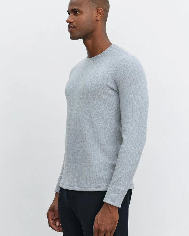 Velvet by graham and Spencer- Tobias crew long sleeve mens shirt - waffle shirt 