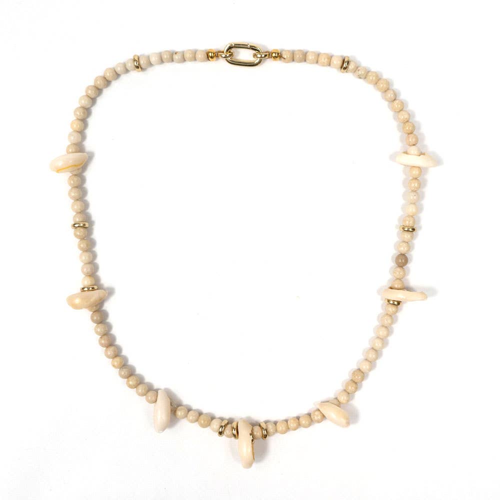 By Lilla Seashell Beaded Necklace 