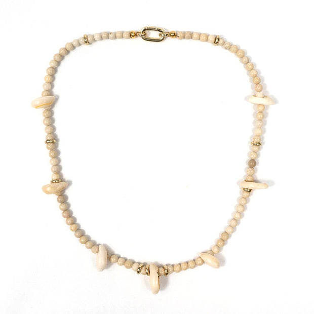 By Lilla Seashell Beaded Necklace 