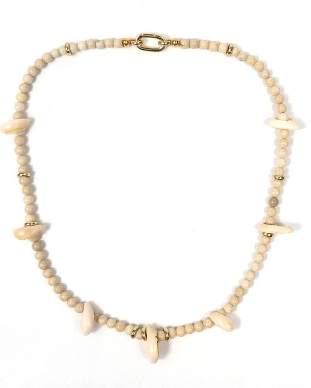 By Lilla Seashell Beaded Necklace 