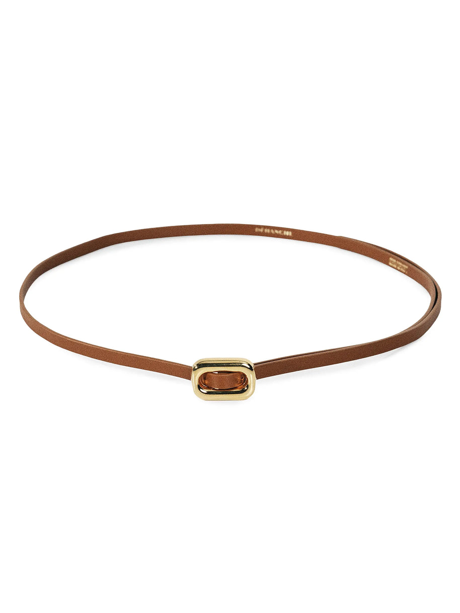 Venura Belt | Saddle & 24k Gold
