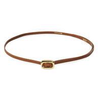 Venura Belt | Saddle & 24k Gold