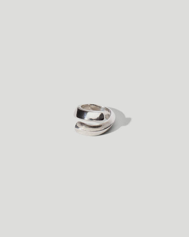 Maslo Jewelry Wrap Wring - Sterling Silver Statement Ring - Nordic Modern Rings - Cocktail Ring 