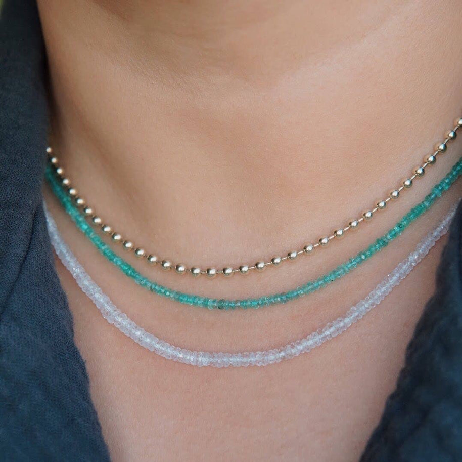 Emerald Beaded Necklace 