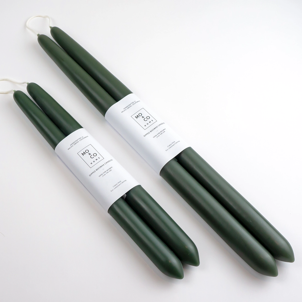 Mo & Co Beeswax Candles - Holiday taper candles - Organic taper candles 