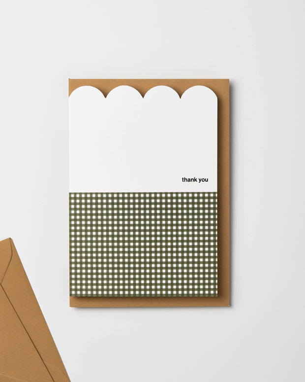 THANK YOU | SCALLOP GREETING CARD