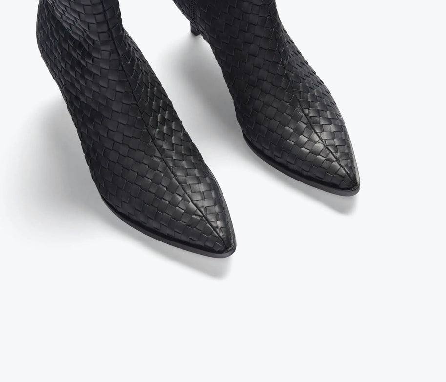 Heidi Woven Ankle Boot Freda Salvador Ankle Boots Black
