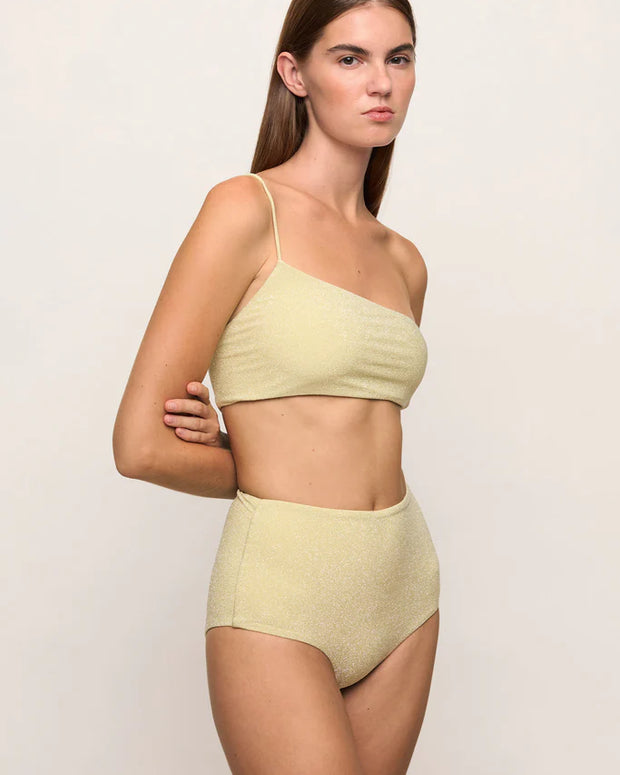 Lurex Lami Bottom - Mikoh Swimwear - High waisted bikini bottom