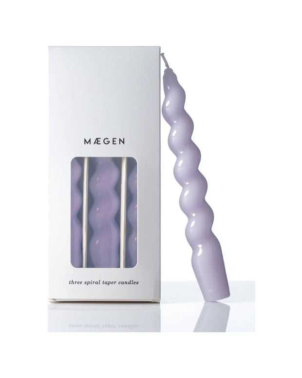 MÆGEN Spiral Taper Candles - Lilac - Room Eight - MÆGEN