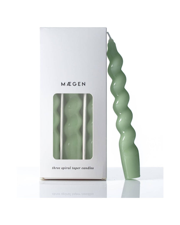 MÆGEN Spiral Taper Candles - Sage - Room Eight - MÆGEN