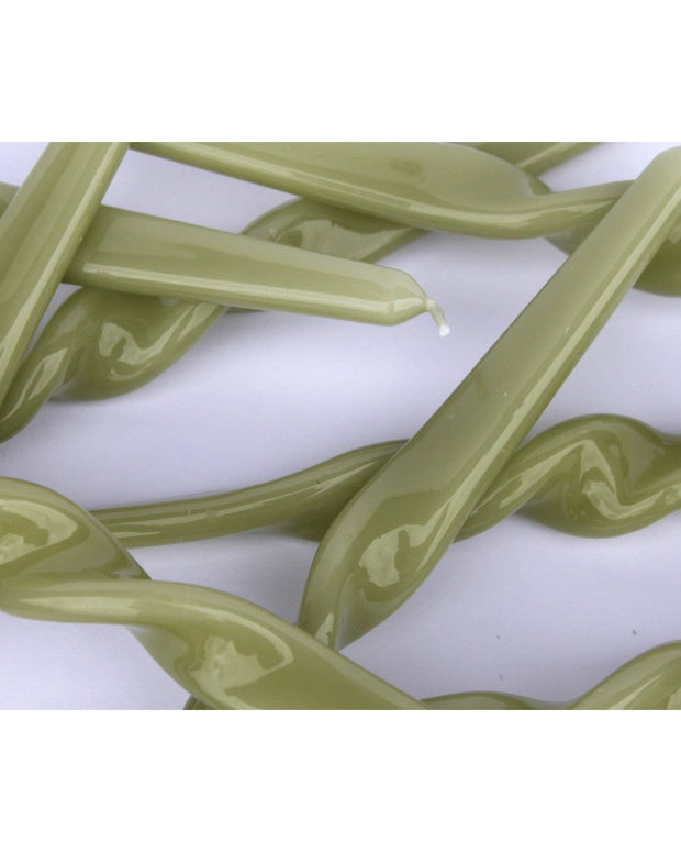 MÆGEN Twist Taper Candles - 3 Pack - Leaf Green - Room Eight - MÆGEN