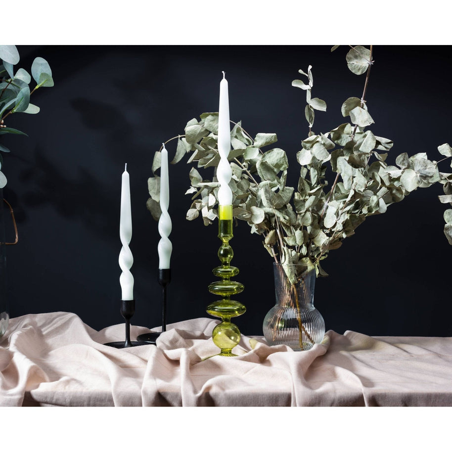 MÆGEN Twist Taper Candles - Ice White - Room Eight - MÆGEN
