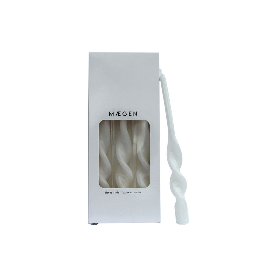 MÆGEN Twist Taper Candles - Ice White - Room Eight - MÆGEN