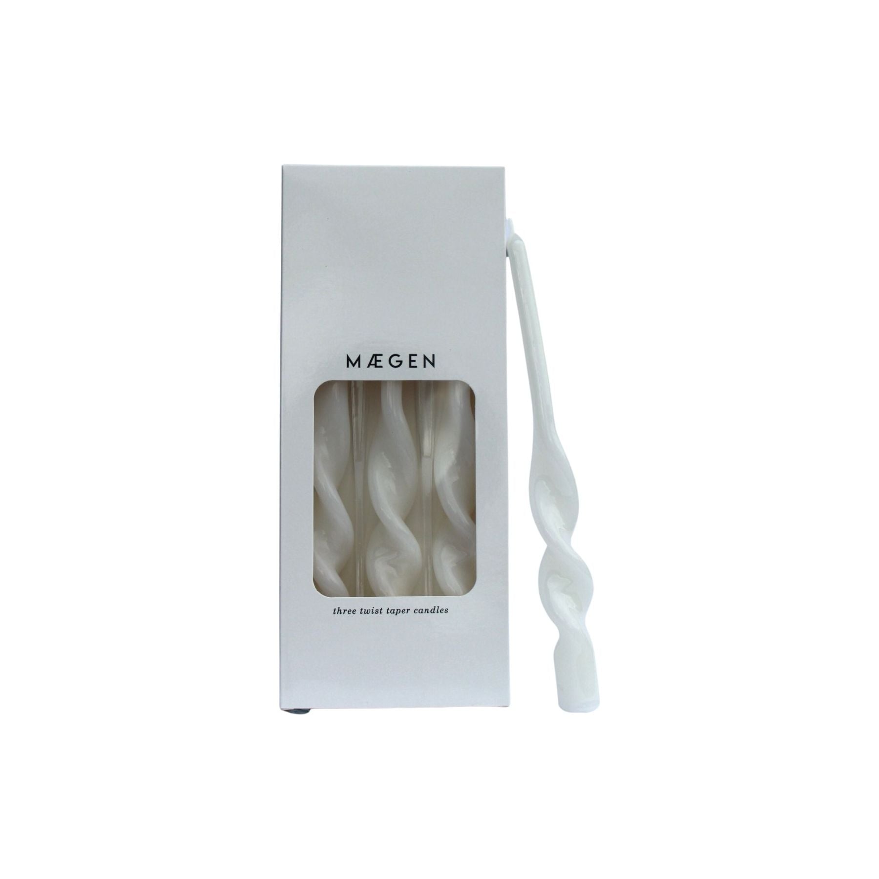 MÆGEN Twist Taper Candles - Ice White - Room Eight - MÆGEN