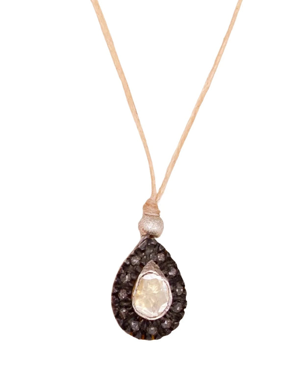 Polki Diamond Tear Drop Necklace - Room Eight - River Song