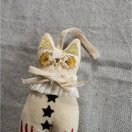 Rocket Cat, Elton John, Cotton stuffed, embroidered Ornament - Room Eight - Skippy Cotton