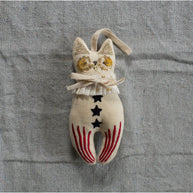 Rocket Cat, Elton John, Cotton stuffed, embroidered Ornament - Room Eight - Skippy Cotton