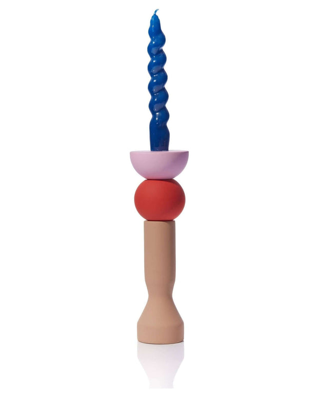 Stacks – Tomato Tall Candlestick Holder - Room Eight - MÆGEN