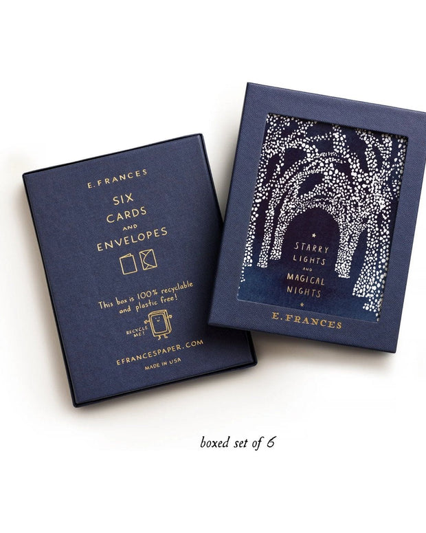Starry Lights | Christmas Hanukkah Card (Boxed Set of 6) - Room Eight - E. Frances Paper